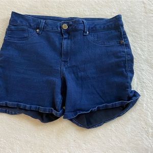 Blue denim shorts